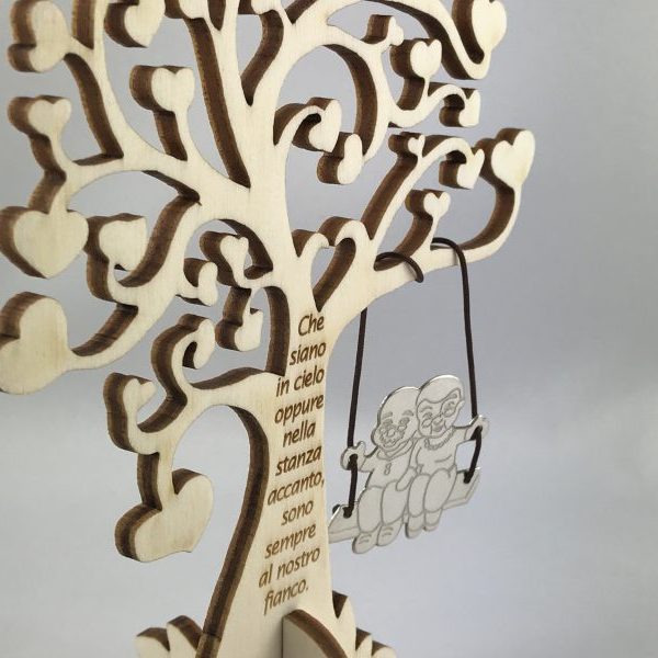 albero vita per i nonni legno e argento 5
